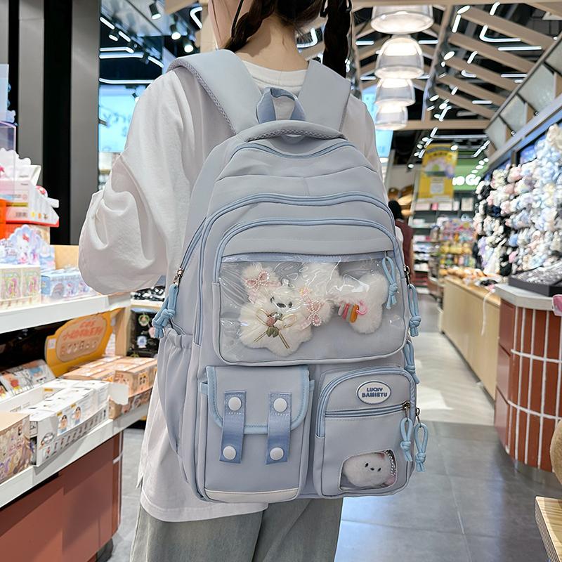 College Style Schoolbag Junior High School Students Lightweight Backpack Commuter Large Capacity Backpack