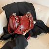 Ielgy Women's Red Cross-body Fashion Super Hot Chain Shoulder Armpit Bag Can Be Cross-body