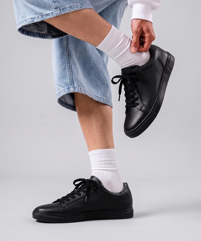 Thenopi Retro 6Cm Height-Increasing Sneakers All Black