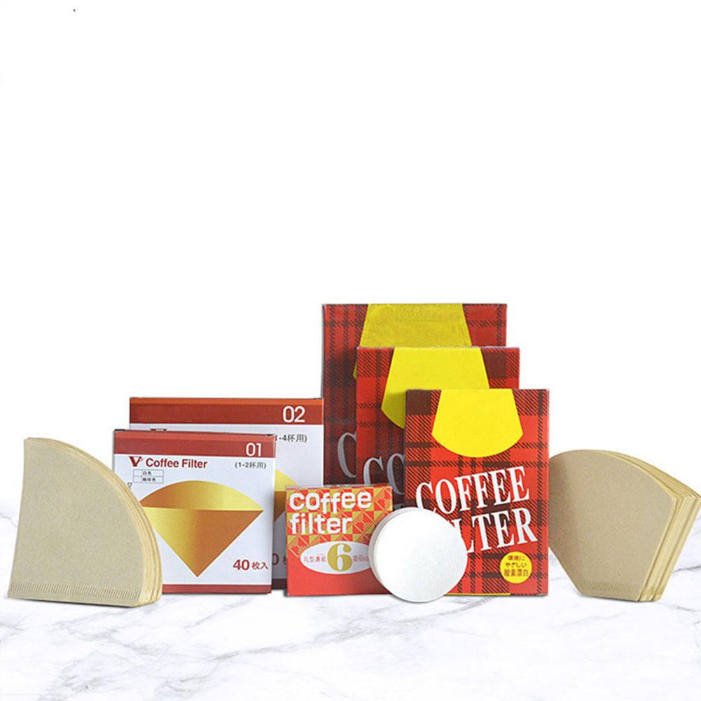 40 Stück/Packung Kaffeefilterpapier Tee-Ei Einweg-Filterpapiere für Drip-Kaffeemaschine Kaffeepulver-Filterbeutel Barista-Werkzeuge