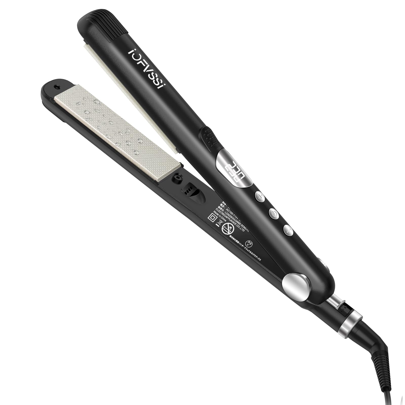 

IOFVSSI Утюжок для волос Прямая завивка Тканевый термостойкий чехол в комплекте и 2-сторонний, Пластина, 28 мм, Inasion, (черный) чёрный