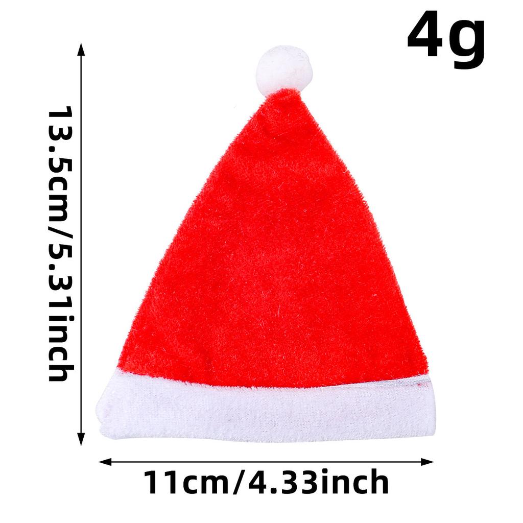 6pcs Christmas Decorations Christmas Eve Apple Hats Mini Hats Children's Gifts Packaging Accessories Holiday Decorations