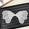 2pcs Sequin Beading Organza Embroidery Bow Lace Patches Butterfly Sewing Appliques Sew On for Women's Clothing Wedding Gown