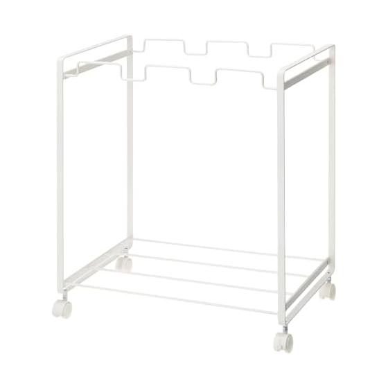 Separation Dust Wagon Tower 3 Separation White Dust Box Plastic Bag Yamazaki Jitsugyo Separation Trash Can Trash Can Stylish Slim Kitchen Casters