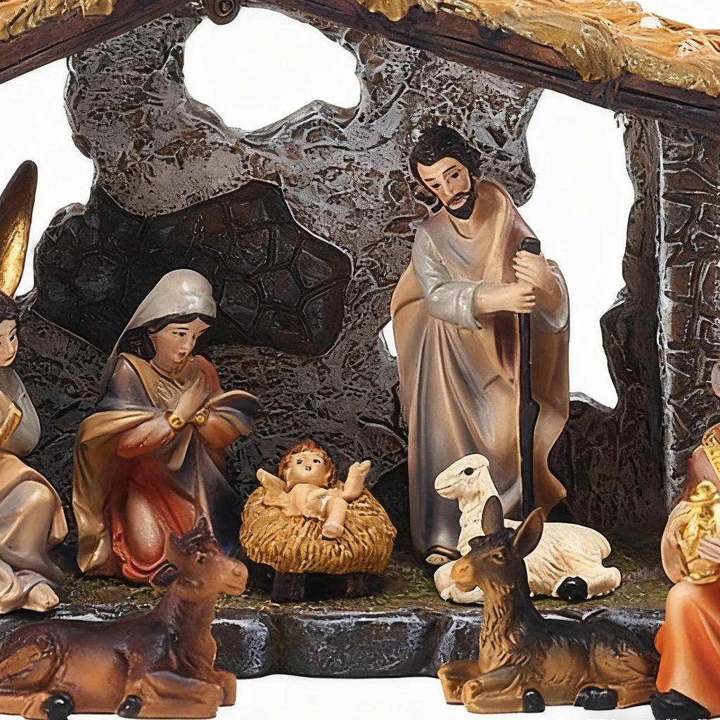 2026 Krippe Innenkrippe Baby Jesus Miniaturfiguren Krippenszene Weihnachtsdekorationen Für Christliche Kinder Erwachsene