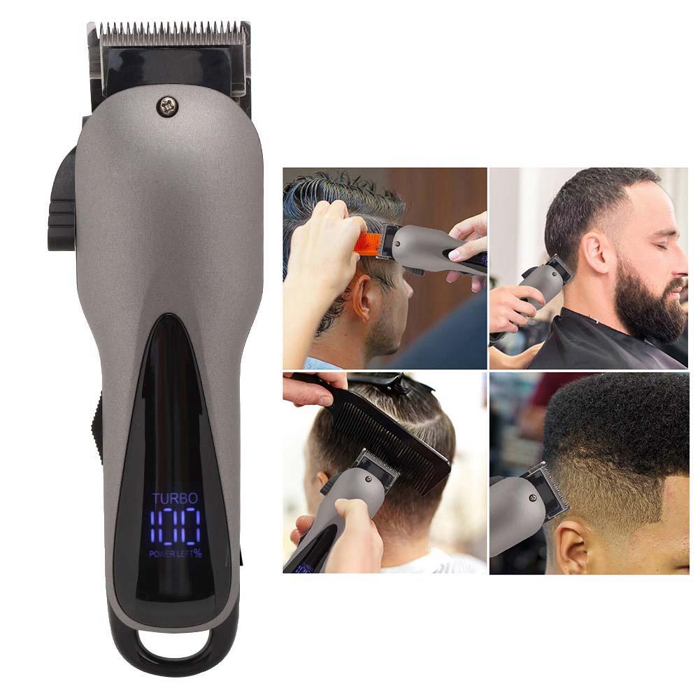 SHINON LED Adjustable Hair Clipper Trimmer Haircut Machine Electric Barber Hair Cutter