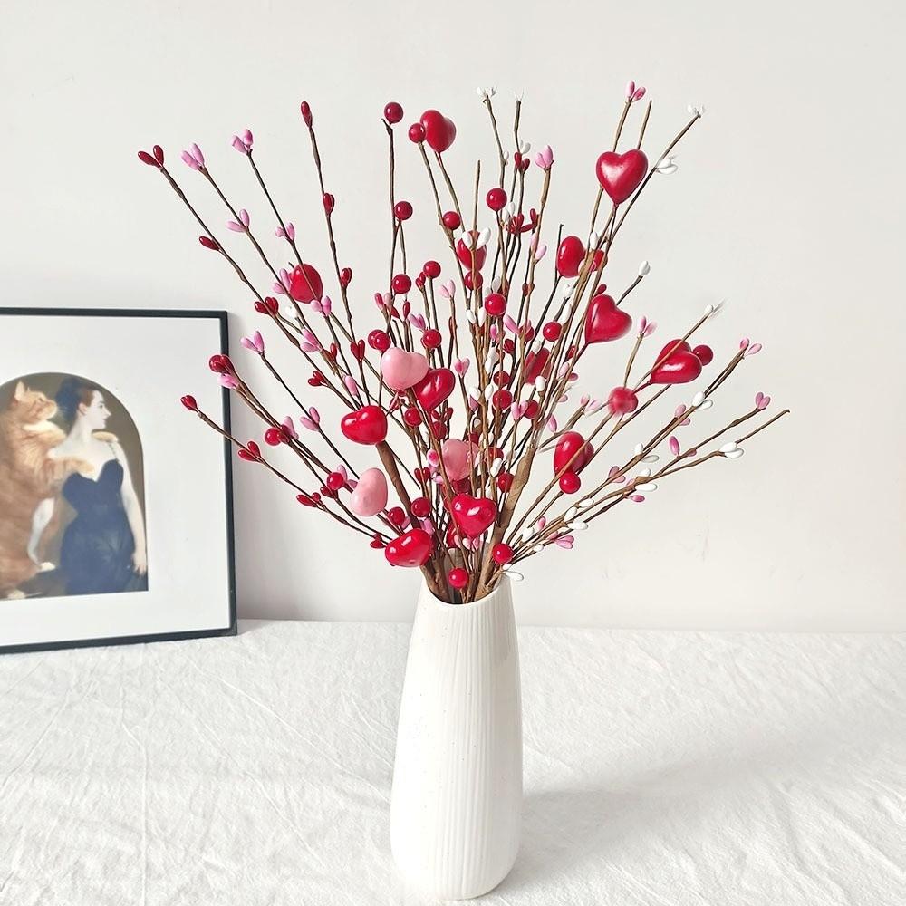 1pc Red and Pink Artificial Flower Bouquet Creative Bouquet  Living Room Decoration