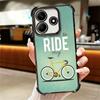Bicycle Bike Sports Plating Phone Case For Xiaomi Redmi Note 14 15 Pro Plus 13 12 11 11S 11T 10 9S 9 5G Anti-Fall Airabag Cover