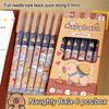 6Pcs/lot Panda Capybara Gel Pen 0.5mm Black Pen Press Erasable Pen  School Office Writing Stationery