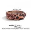 Exaggerated Irregular Wide Leopard Pattern Bangles Fashion Geometric Acrylic Resin Bangle for Women Vintage Bracelets Jewelry