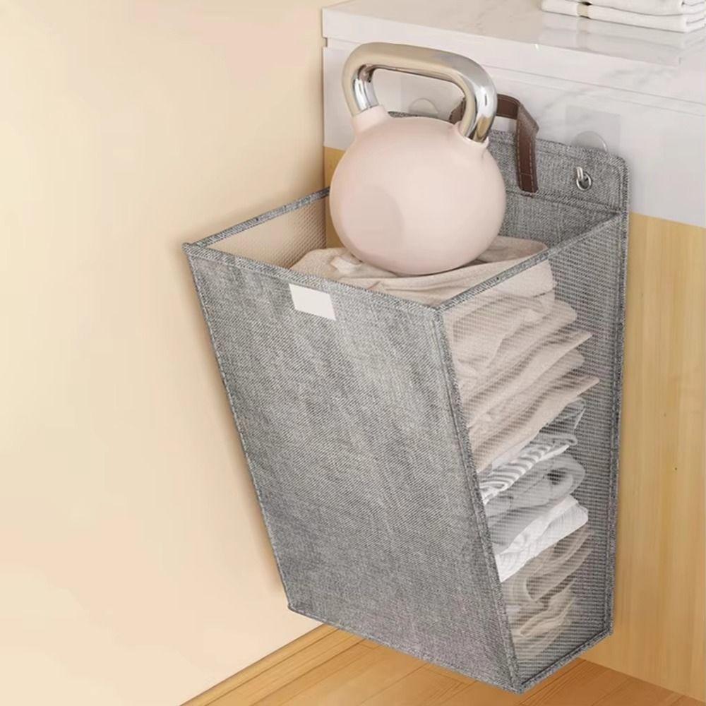 Punch Free Sundries Storage Bag Wall-mounted Clothes Storage Container  Household