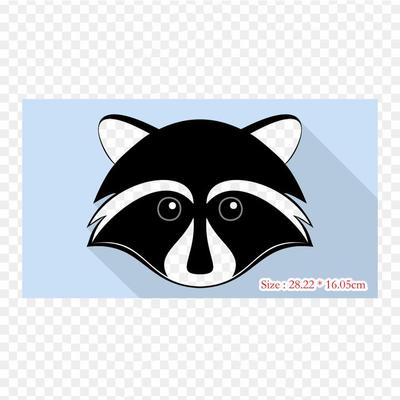 Ταπετσαρία Επιφάνειας Εργασίας Ζώο Raccoon Σιδερότυπο Μεταφοράς Θερμότητας Βινύλιο Κεντήματα Αυτοκόλλητο για Ρούχα DIY Εφαρμογές Πλενόμενα Κεντήματα