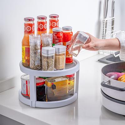 Rotating Condiment Box Shelf Storage Box Shelf Kitchen Supplies Corner Floor Condiment Bottle