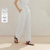INMAN Women's French Style Embroidered Pleated Wide-Leg Pants