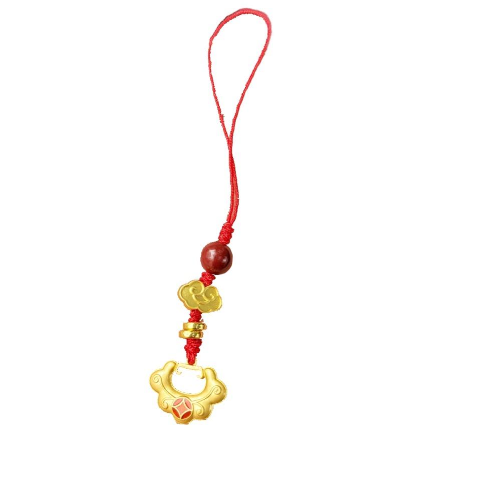 Zinc Zinc Alloy Fortune Bag Pendant Rope Woven Car Keyring Personality Lucky Keychain  Decoration