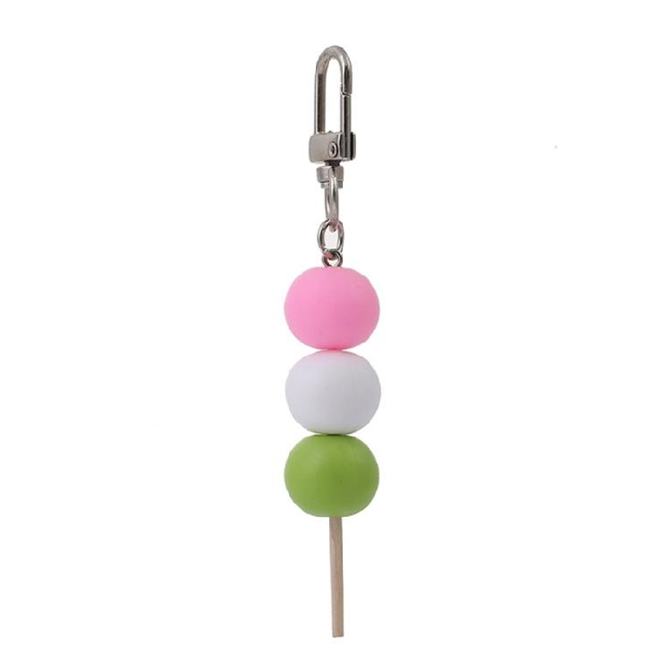 Acrylic Keyring Simulated Meatball String Keychain Food Model Pendant Accessory