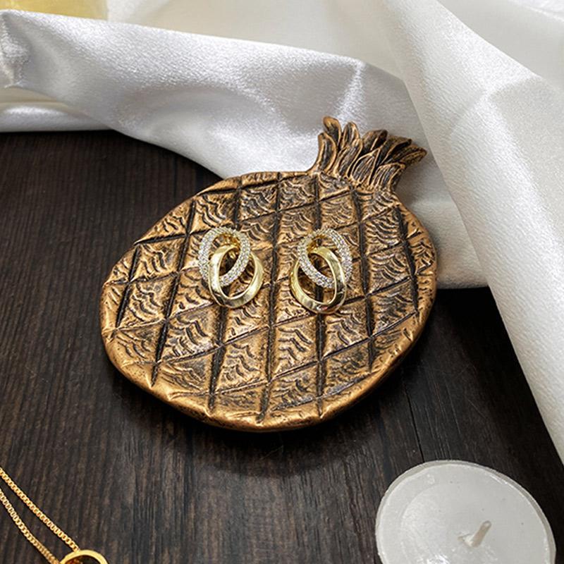 Resin Storage Tray Decorative Trays Pineapple Shape Jewelry Pallet Fruit Snack Dish Candles Storage Organizer Home Decor Bowl