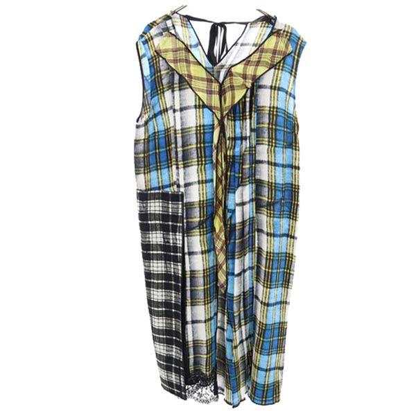 

MARC JACOBS Клетчатый узор Без рукавов Цельное платье 12 Женский Б/у