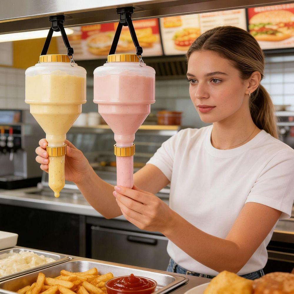 3,5 Liter Soßenspender Auslaufsicher Gewürzbehälter Soßenflasche Für Salatdressing