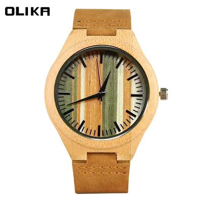 Top Marke Neue Logs Holzuhr Herren Lässige Mode Gürtel Kreative Studenten Prüfungszeitnahme Quarz Uhr Herren