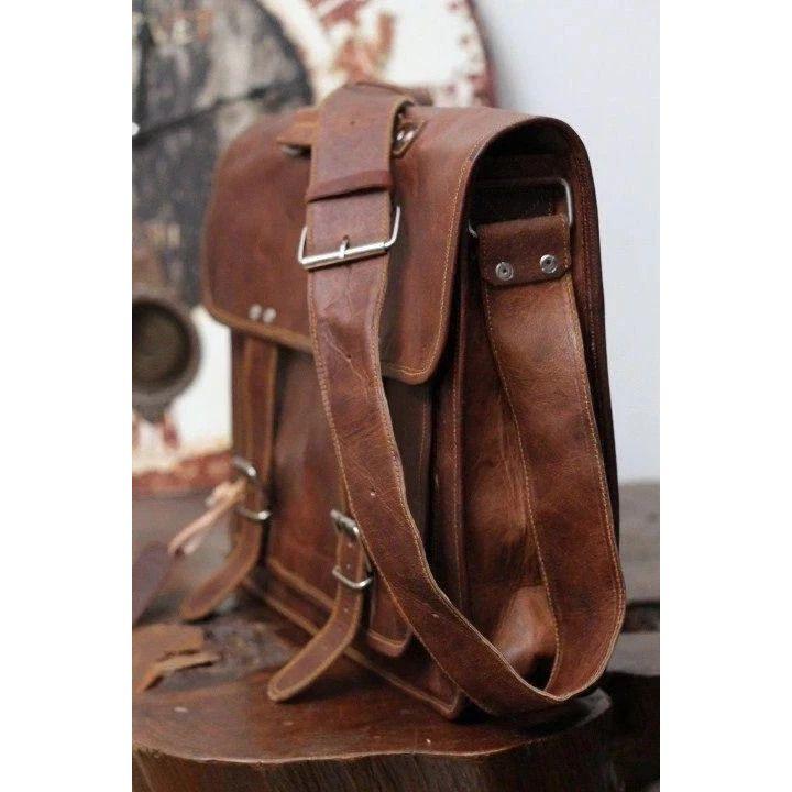 Bags  Leather Messenger Shoulder Laptop Bag Briefcase Men's Worldwided