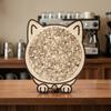 Interactive Family Games Colored Cat Shaped Wooden Jigsaw Puzzle, Creative Desktop Ornament, Unique Animal Shape Intricate Pattern Puzzles Wood