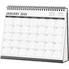 Calendar de birou 2026 - Calendar de birou 12 luni 2026, Ianuarie - Decembrie, 25,4 cm x 21 cm, Calendare de birou cu suport flip, pentru birou, casă, școală