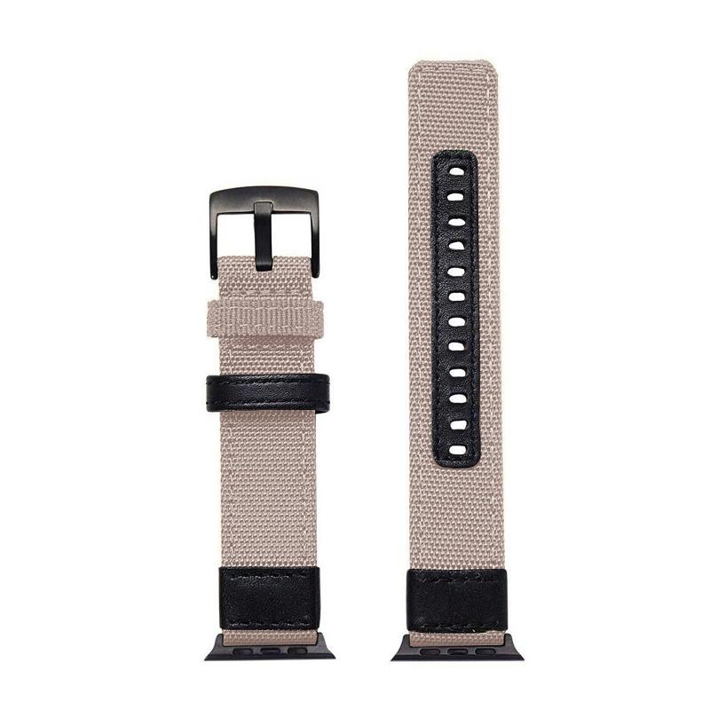 Watchband Strap For Apple watch band 44mm 45mm 41mm 40mm Jeep Canvas Nylon+Leather Bracelet iwatch Series 3 4 5 6 SE 7 8 Ultra 49mm Band