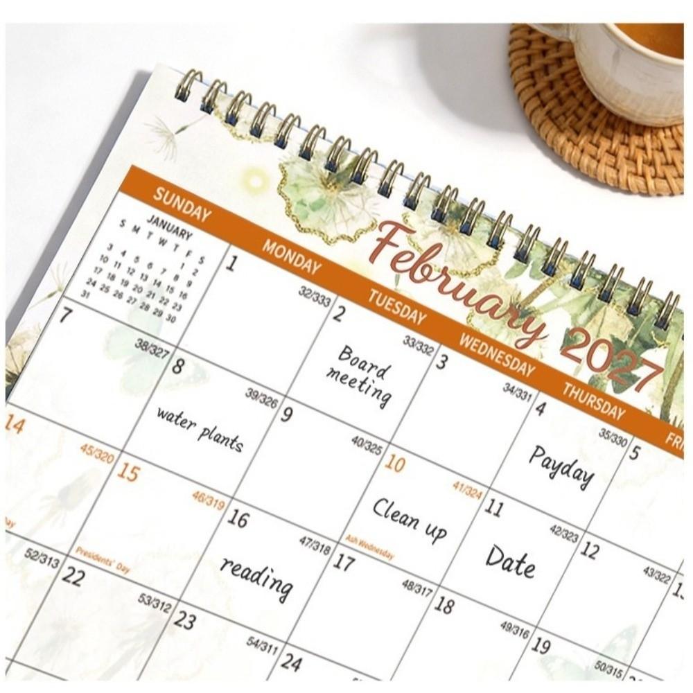 Thick Paper Desktop Calendar Daily Schedule Flip Calendar Annual Calendar  Daily Planning