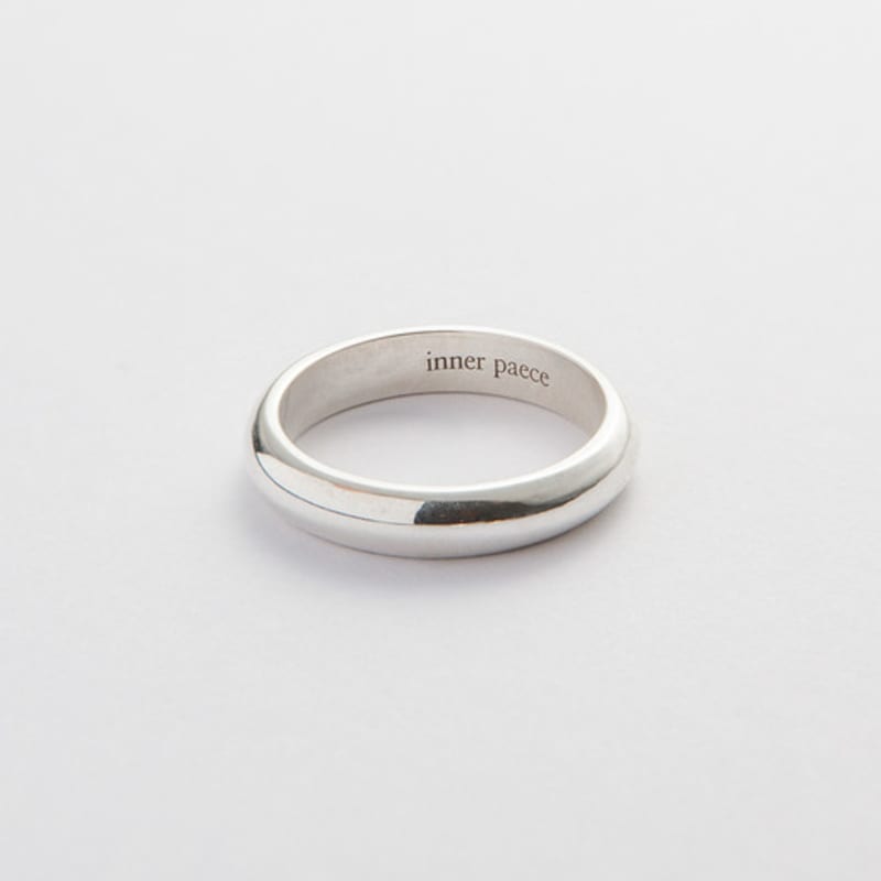 LUNNE Silver Simple Calm Band Ring #LSR10