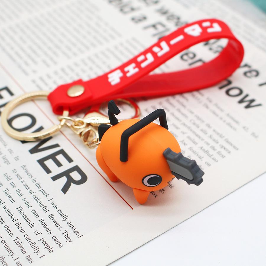 !!Chainsaw Man Keychains Cartoon Anime Keyrings Doll Pendant Keyholder Toys Accessories