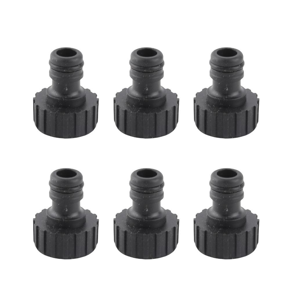 10Pcs G1 Female Thread Nipple Connector Black Stable Hose Connector Courtyard Watering G3/4 Female Thread