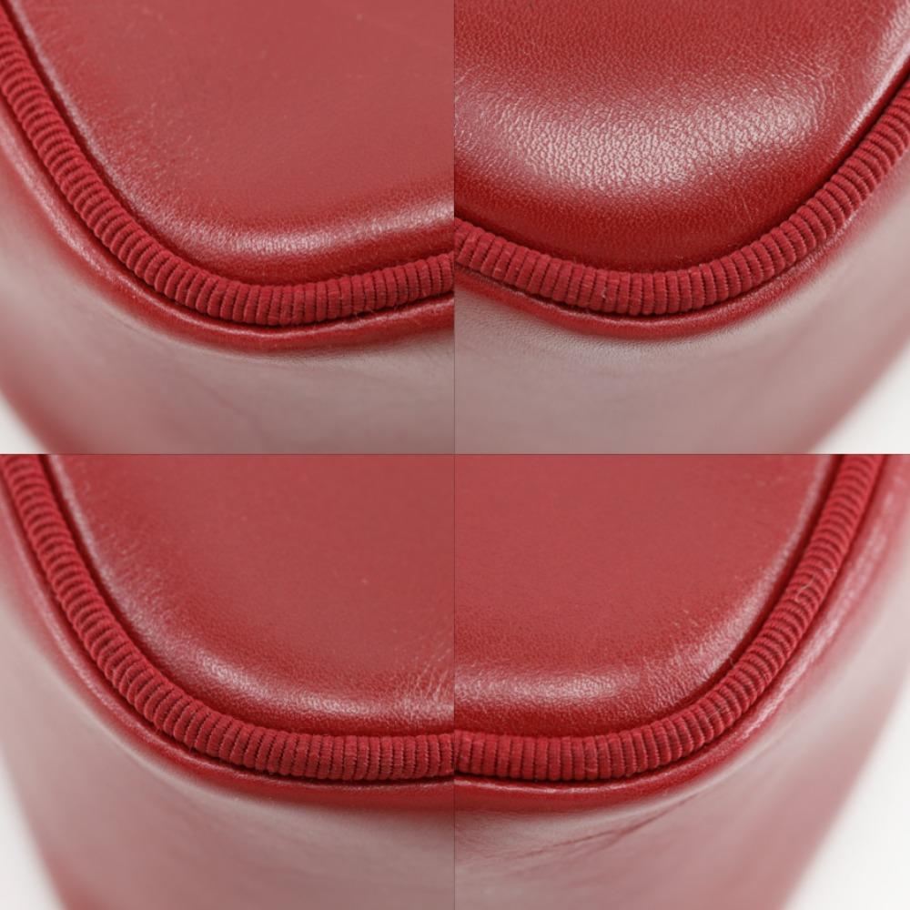 Salvatore Ferragamo Vala Shoulder Bag D21 3096 Red Calfskin Women Used