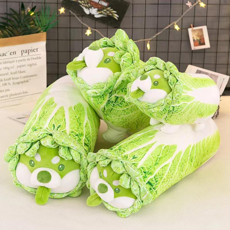 Vegetable Elf Cabbage Dog Eight Inch Plush Toy Doll Vegetable Dog Doll Sleeping Pillow Girl Birthday Gift