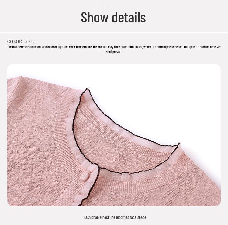 Mom's Summer Ice Silk Short-Sleeve T-shirt - 2026 New Style for Middle-Aged and Elderly Women