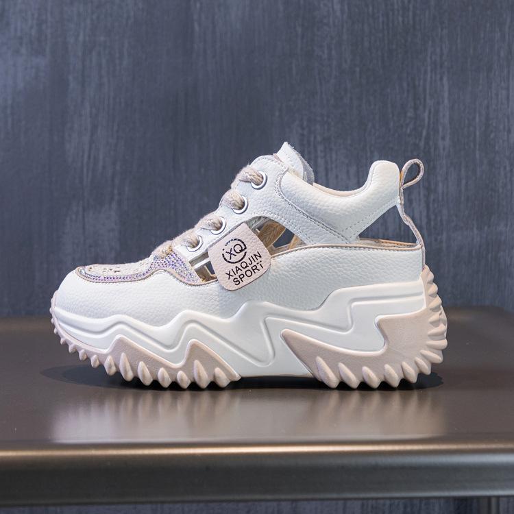 Summer Women's Shoes New Flat Bottom Heel Casual Dad Shoes Women's Mesh Shoes