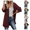 Women's Cardigan Solid Color Knit Sweater Cutout Knit Sweater Jacket