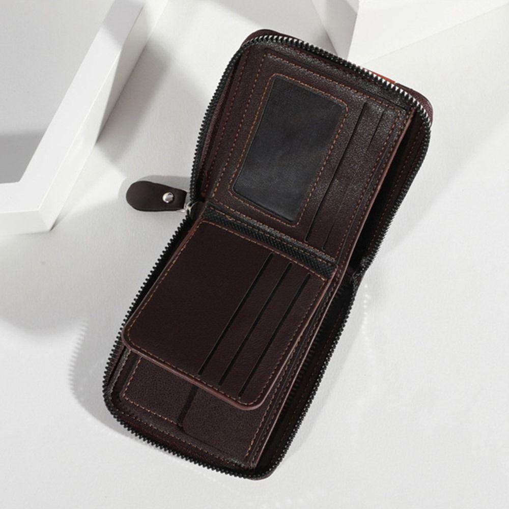 PU Leather Men's Wallet Short Student Purse New Business Wallet  Card Bag