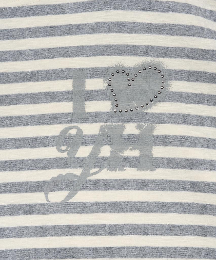 YOUHEE Stripe Off-Shoulder Long Sleeve_Melange Gray