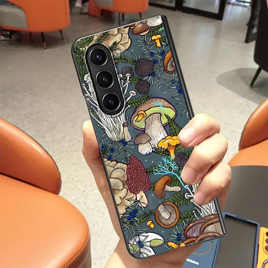 

Винтажный чехол-накладка с принтом грибов для телефона Samsung Galaxy ZFold5 ZFold7 Z Fold 7 6 5 4 3 ZFold4 ZFold6 ZFold3 Galaxy Z Fold3 5G