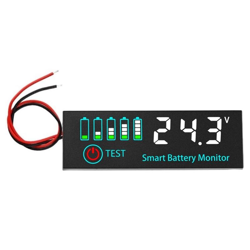 Lithium Battery Capacity Voltage Meter with Low Voltage Alarm & Power Off Memory for Automotive Circuits DIY Enthusiasts