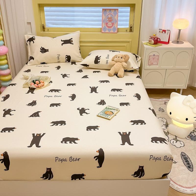 2025 New 100% Cotton Bed Sheet Flower Series Printed Double Top King Sheets For Girls Boys Kids Single Queen King Size Bed Linen