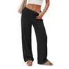 Women's High Waist Wide Leg Pants Color Soft Casual Trousers
