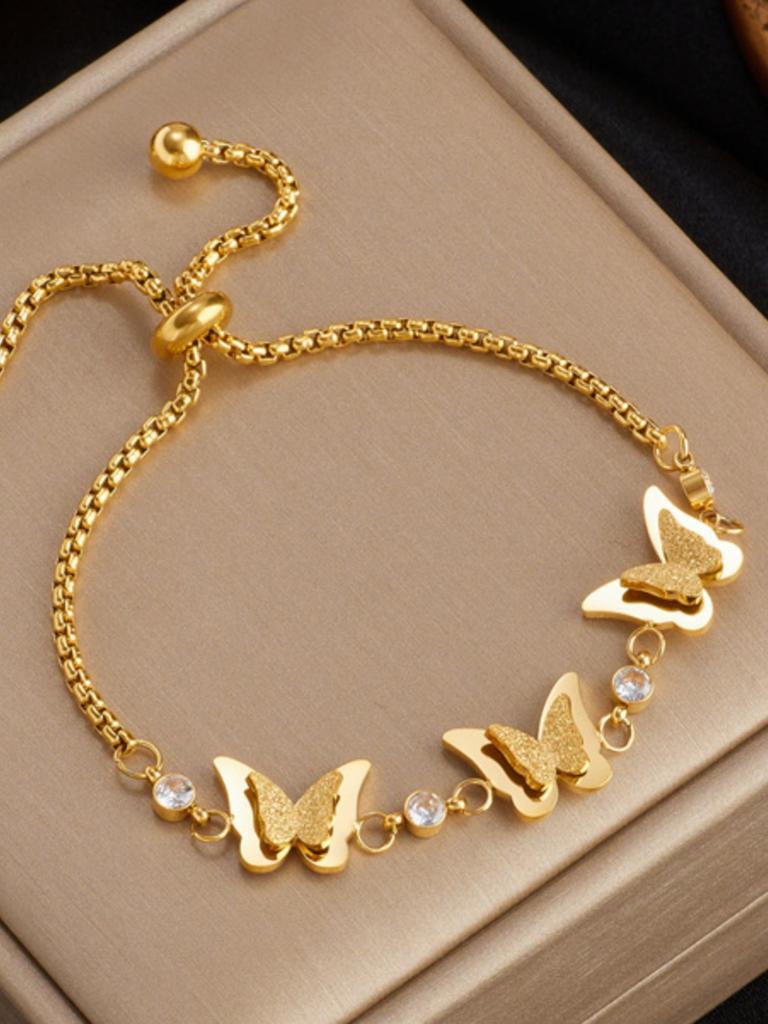 Agile and Exquisite Butterfly Pull-out Bracelet, Light Luxury Commuting Versatile, Best Friend Gift, Non Fading Accessory