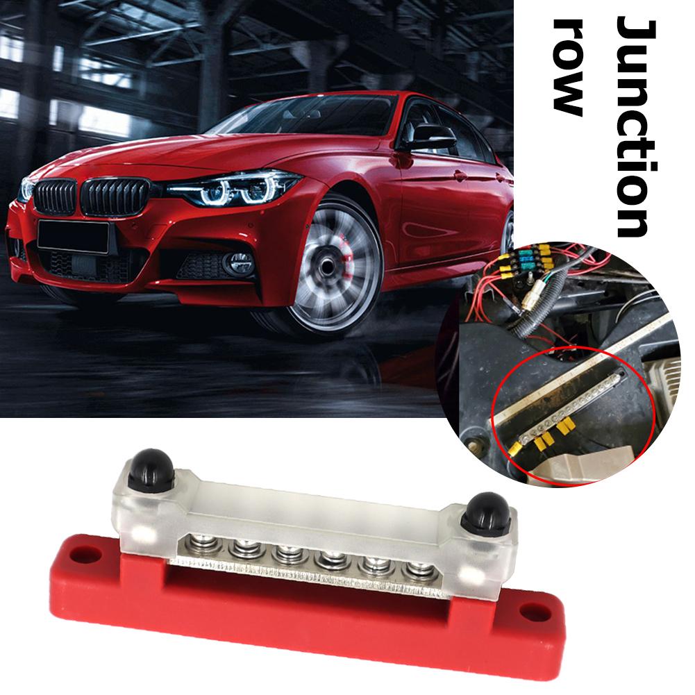 Universal Power Distribution Terminal Block with Transparent Cover Junction Row for Automotive Car Marine Boat Power System