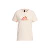 New Adidas Drop Shoulder Sleeve T Shirt Women's Light Pink HY2888
