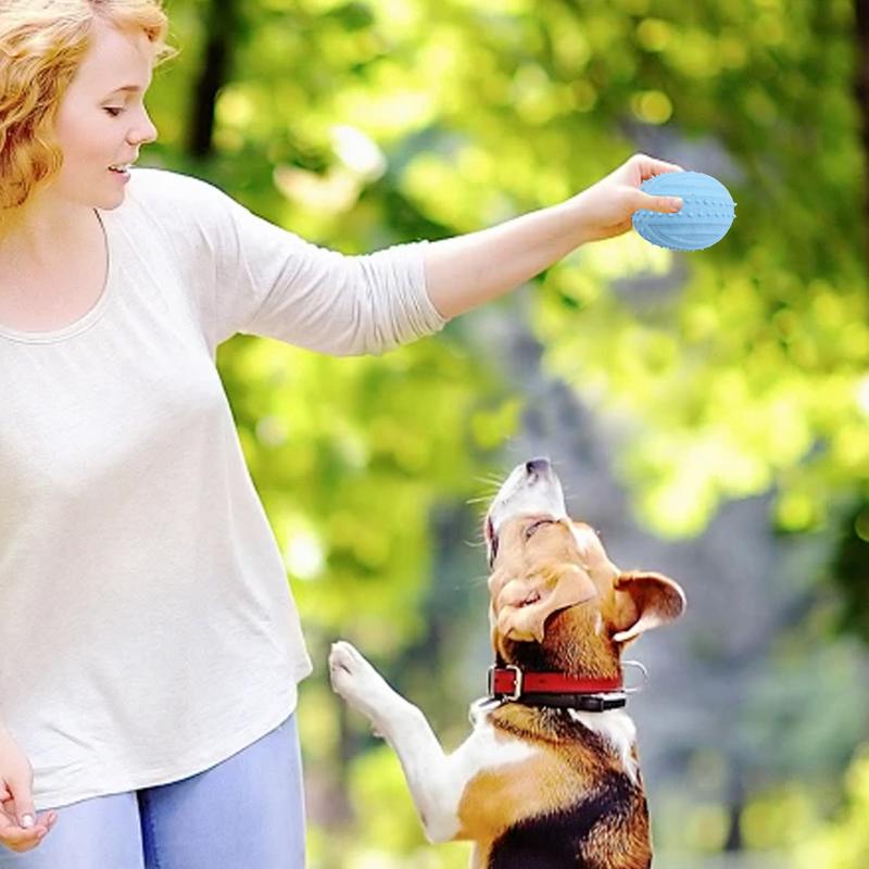 Durable Dogs Interactive Football Toys Floatable Soft Ball Toys For Puppy Pet Teeth Cleaning Bite Resistance Dog Ball Toy