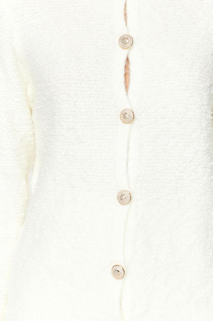 Women's Elegance Style Cardigan Black Soft Textured Accessory Jacket Look Knitwear Cardigan