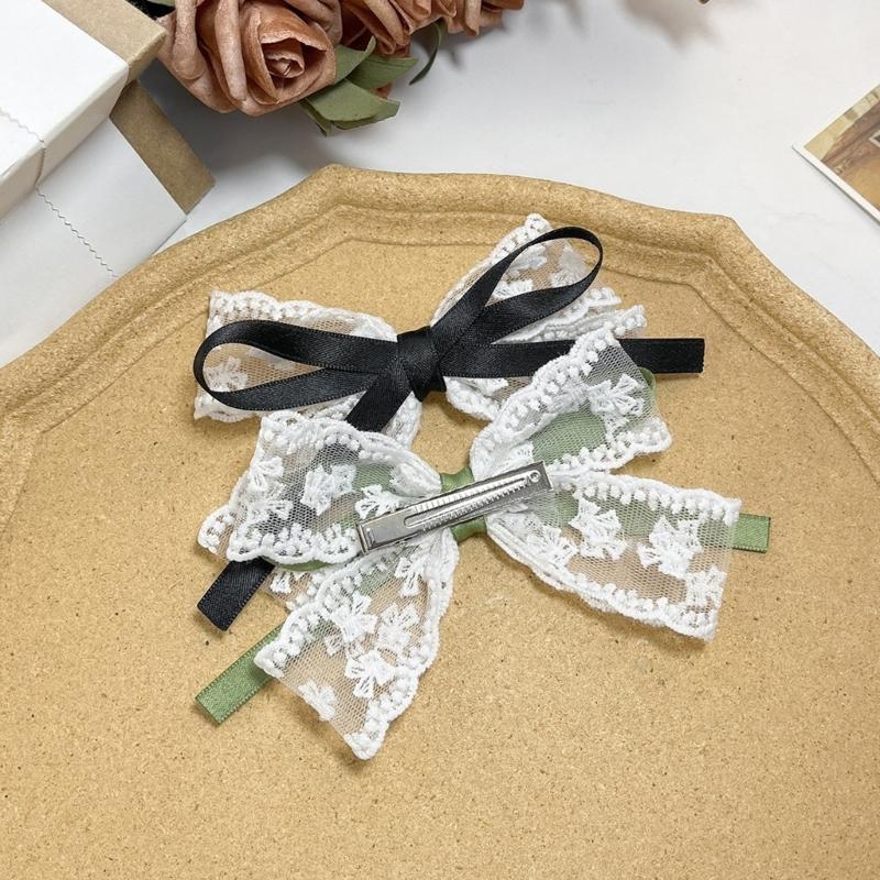Fairy Flat Clip Hairpin 2000s Style Balletcore Headdress Bunches Headdress Elegant Bowknot Cute Headdress