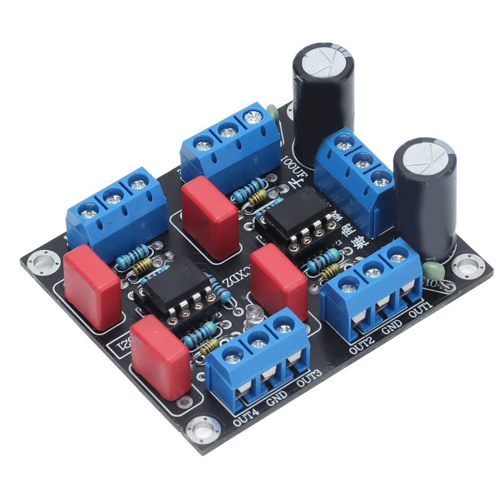 Vorverstärkerplatine Duale Stromversorgung 4-Kanal Audioverstärkungsmodul DC 12V‑15V NE5532
